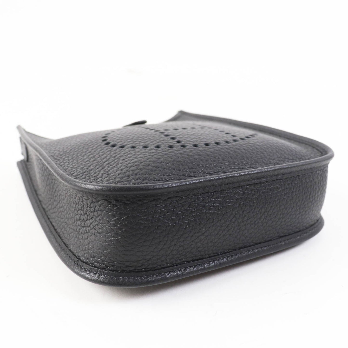 HERMÈS Evelyne TPM (très petit modèle)in Black Taurillon Clémence Leather with Palladium Hardware (2024) – 100% Authentic