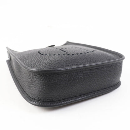 HERMÈS Evelyne TPM (très petit modèle)in Black Taurillon Clémence Leather with Palladium Hardware (2024) – 100% Authentic