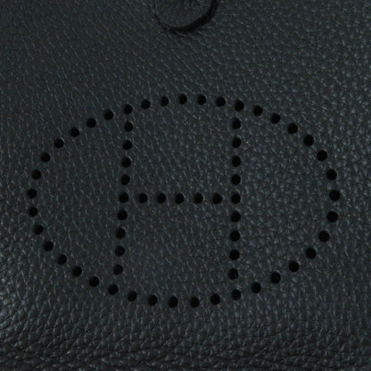 HERMÈS Evelyne TPM (très petit modèle)in Black Taurillon Clémence Leather with Palladium Hardware (2024) – 100% Authentic