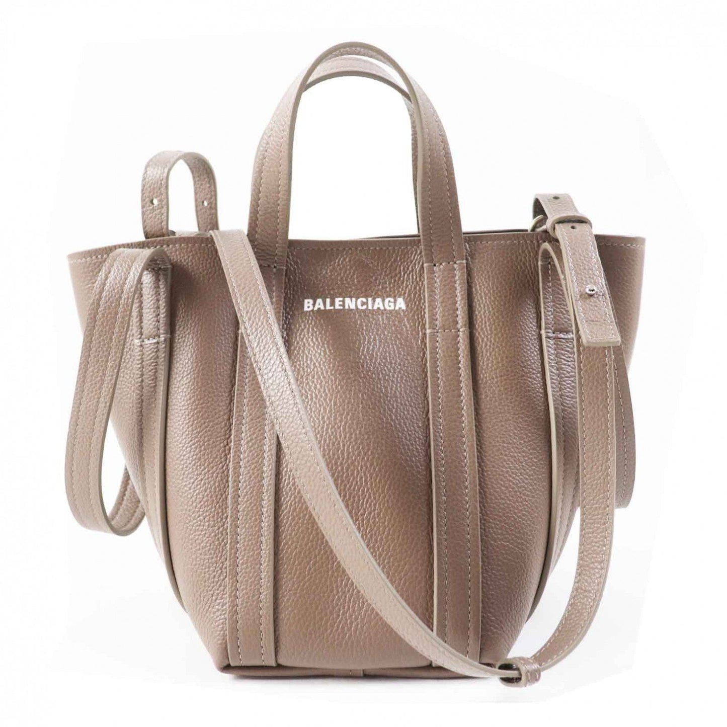 BALENCIAGA 2020s Everyday XS North South 2020s Tote Bag in Brown Leather – Designed by Demna Gvasalia 100% Authentic Pre-Owned Near New✨condition