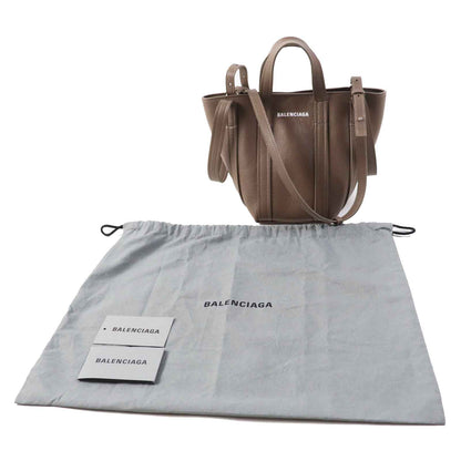 BALENCIAGA 2020s Everyday XS North South 2020s Tote Bag in Brown Leather – Designed by Demna Gvasalia 100% Authentic Pre-Owned Near New✨condition