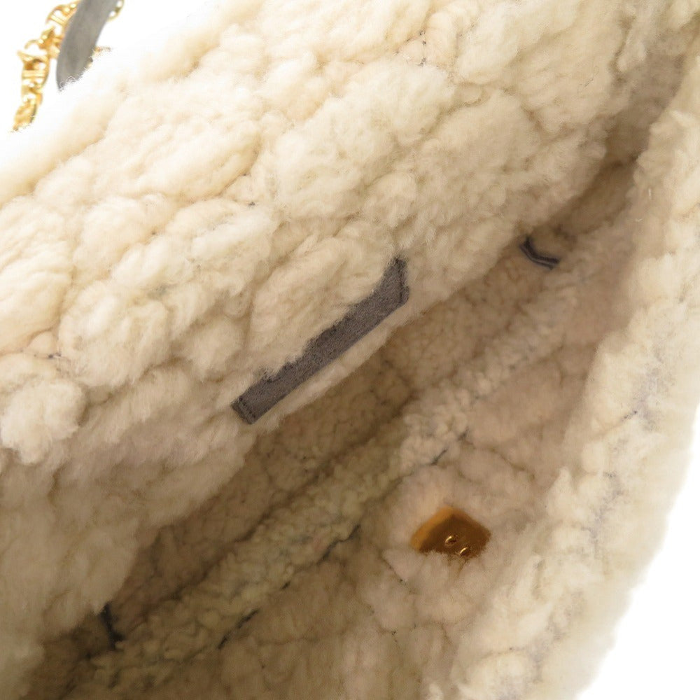 Christian Dior  – Caro Chain Gray Mouton & Suede –