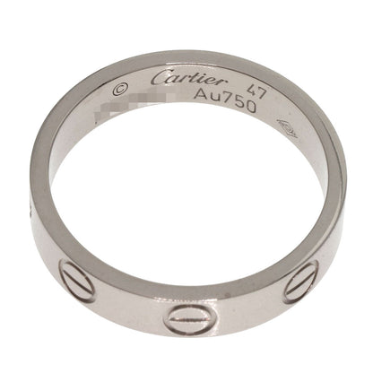 Cartier Mini Love Ring K18 White Gold #47 1969 by Aldo Cipullo 100% Authentic ✨ Gently Used Pre-Owned Condition