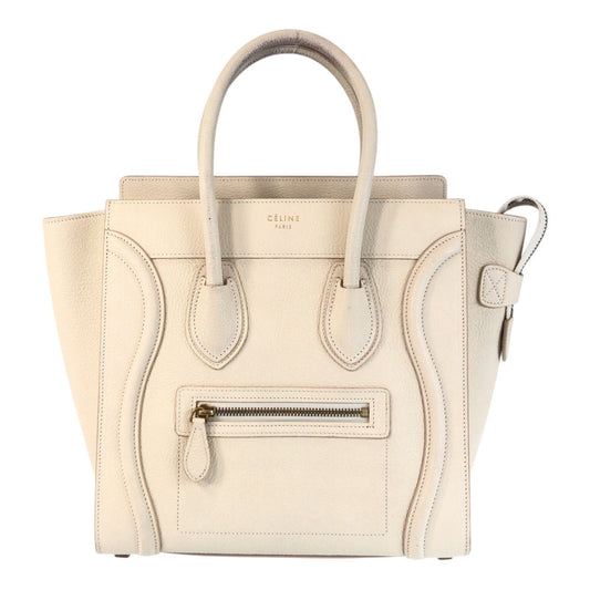 Celine The Luggage Micro Phoebe Philo Era – Early 2010s – Ivory/Gold Metal – 100% Authentic Pre-Owned ✨