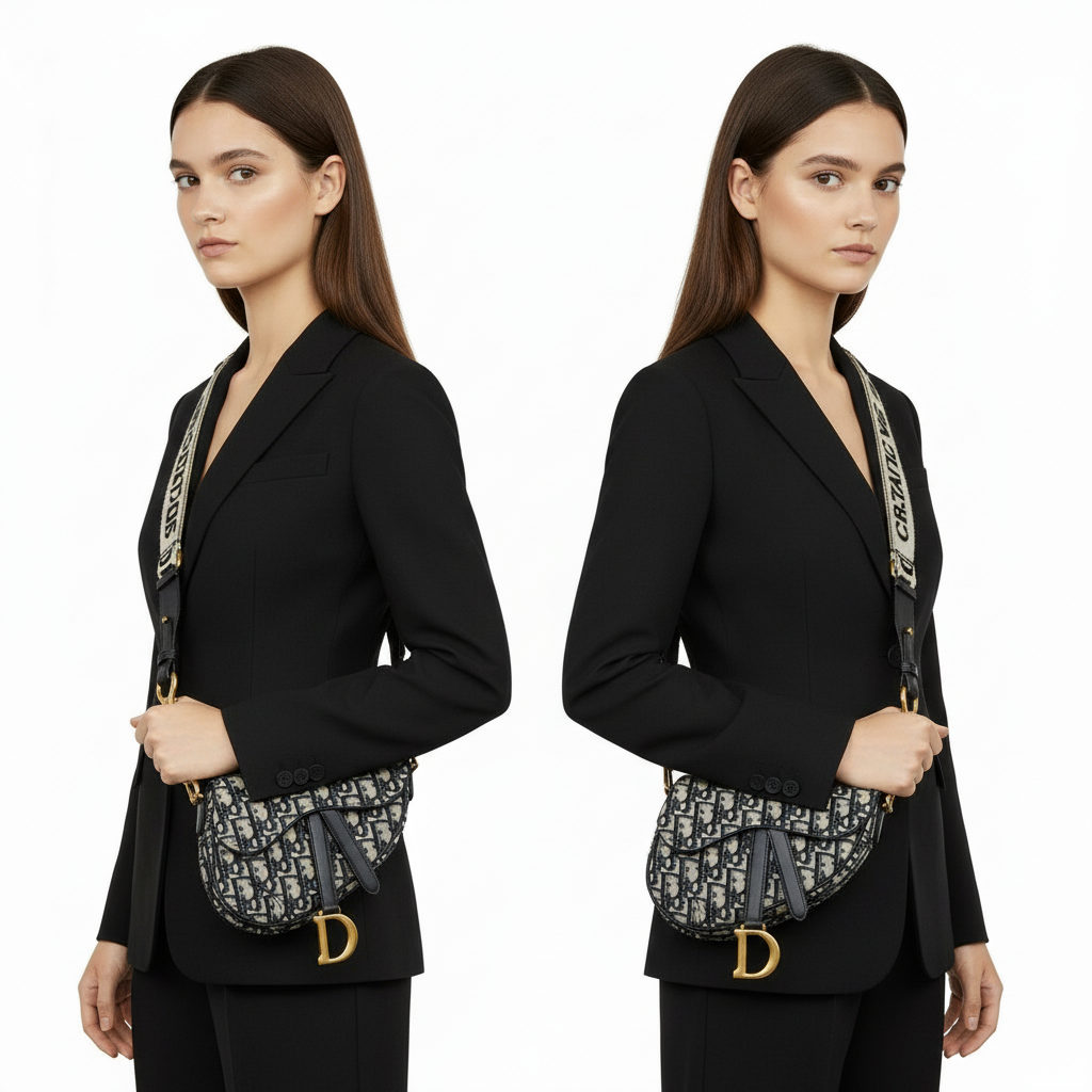 Christian Dior Oblique Saddle Bag (Reissue)
Leather, Canvas Navy Trotter Patern Oblique