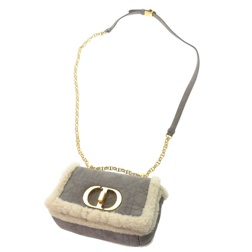 Christian Dior  – Caro Chain Gray Mouton & Suede –