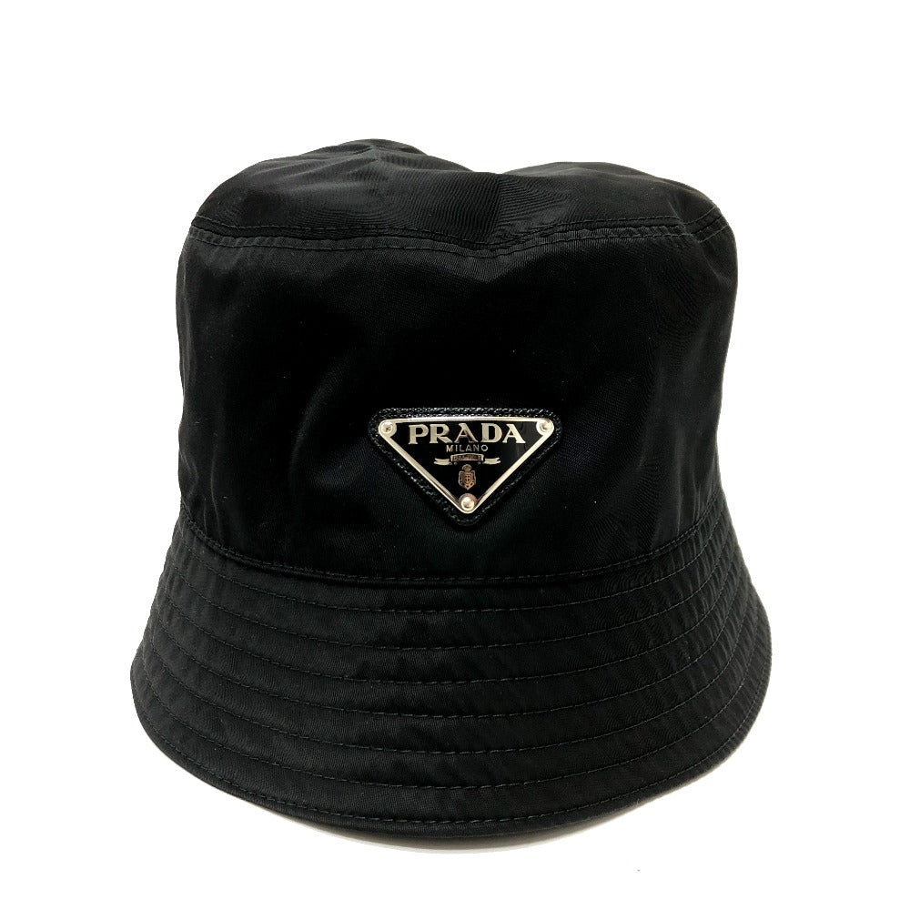 Prada Triangle Logo – Bucket Hat Introduced Late 1990s by Miuccia Prada – 100% Authentic Pre-Owned