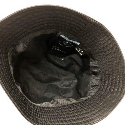 Prada Triangle Logo – Bucket Hat Introduced Late 1990s by Miuccia Prada – 100% Authentic Pre-Owned