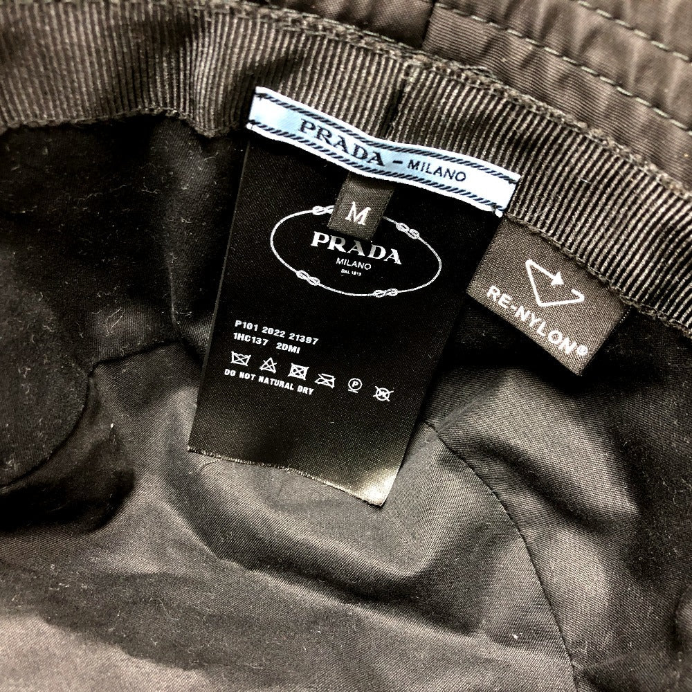 Prada Triangle Logo – Bucket Hat Introduced Late 1990s by Miuccia Prada – 100% Authentic Pre-Owned