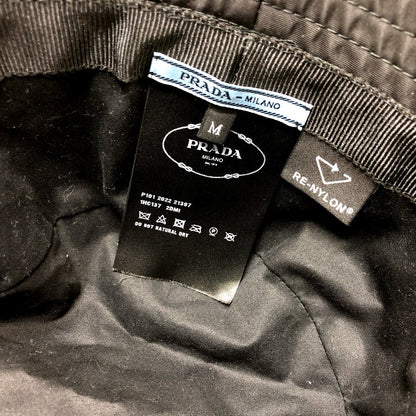 Prada Triangle Logo – Bucket Hat Introduced Late 1990s by Miuccia Prada – 100% Authentic Pre-Owned