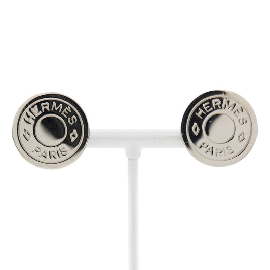 HERMÈS – BIJOUTERIE FANTAISIE “Série” Earrings Metallic Silver 100% Authentic Pre-Owned ✨ Excellent Condition