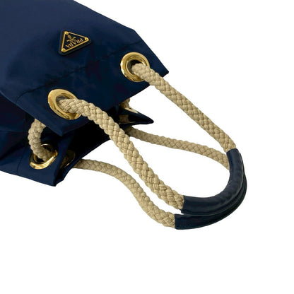 PRADA – Shoulder Bag – Triangle Logo Metal – Navy – Late 1980s Design by Miuccia Prada – 100% Authentic Pre-Owned✨Nearly New