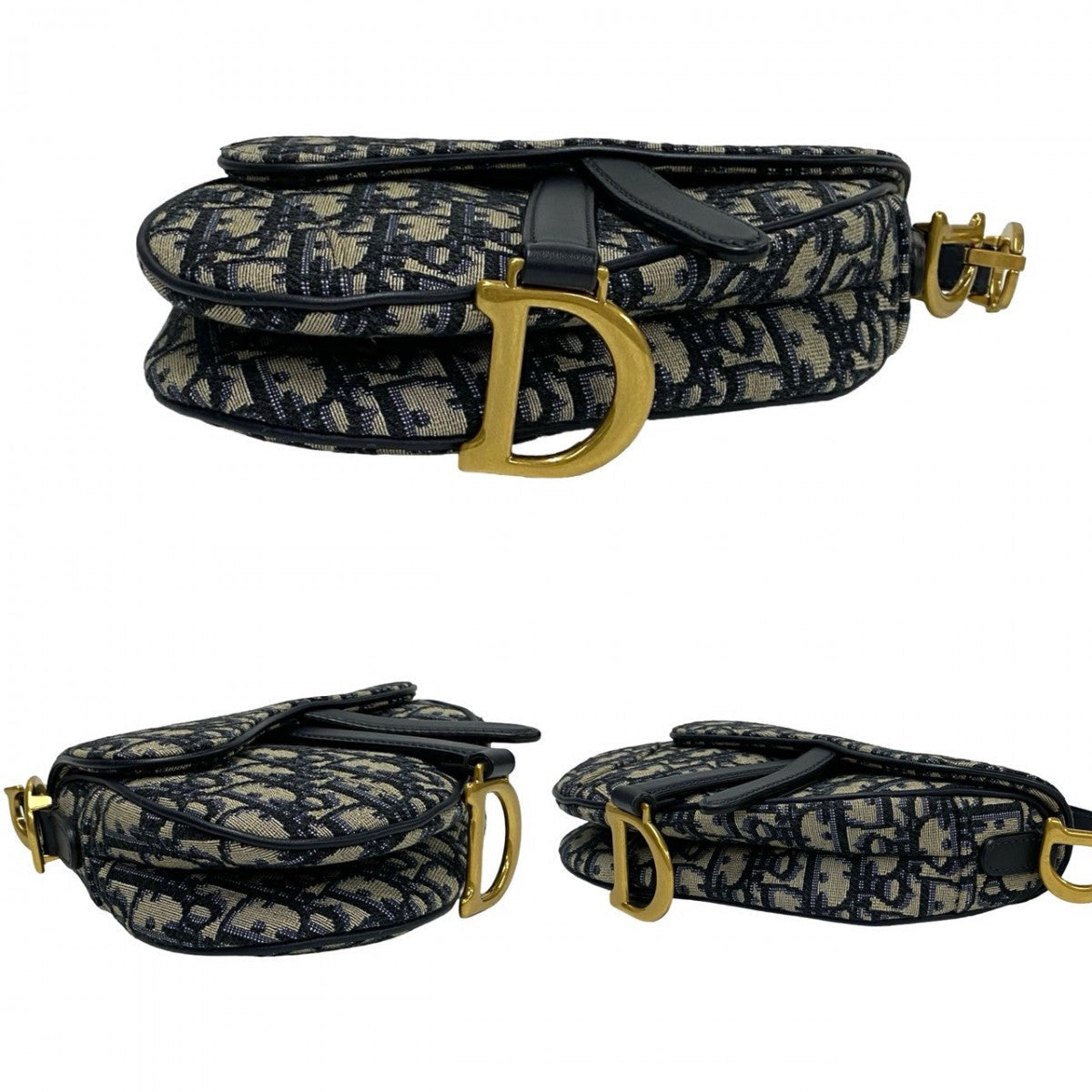 Christian Dior Oblique Saddle Bag (Reissue)
Leather, Canvas Navy Trotter Patern Oblique