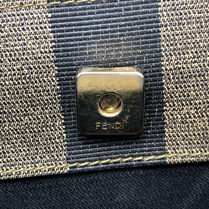 FENDI Tote Pecan Logo by Karl Lagerfeld 1980s Vintage 100% Authentic Pre-Owned AB ✨Very Good Vintage
