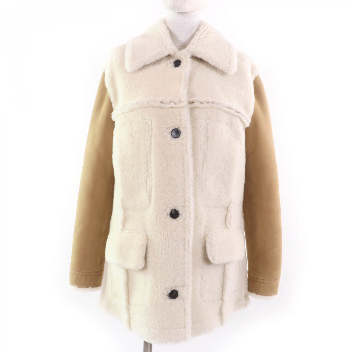Christian Dior – Mouton Jacket – Beige Lambskin Shearling –