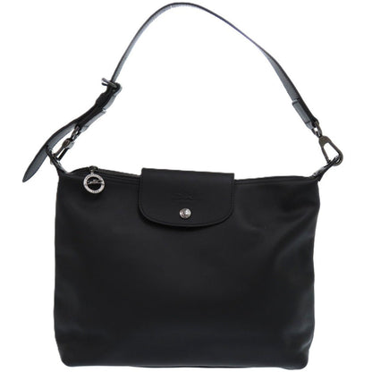 Longchamp – Le Pliage Extra Shoulder Bag – Black Leather – 100% Authentic ✨Pristine Pre-Owned Condition