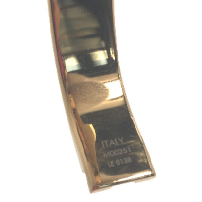 LOUIS VUITTON Gold-Plated Nanogram Cuff Bracelet  by Nicolas Ghesquière 2021 100% Authentic ✨Very Good Pre-Owned Condition