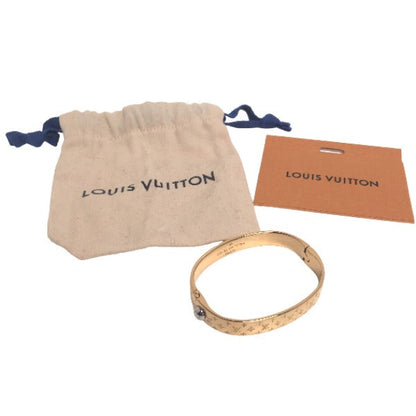 LOUIS VUITTON Gold-Plated Nanogram Cuff Bracelet  by Nicolas Ghesquière 2021 100% Authentic ✨Very Good Pre-Owned Condition