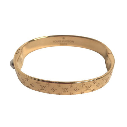 LOUIS VUITTON Gold-Plated Nanogram Cuff Bracelet  by Nicolas Ghesquière 2021 100% Authentic ✨Very Good Pre-Owned Condition