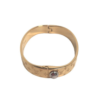 LOUIS VUITTON Gold-Plated Nanogram Cuff Bracelet  by Nicolas Ghesquière 2021 100% Authentic ✨Very Good Pre-Owned Condition