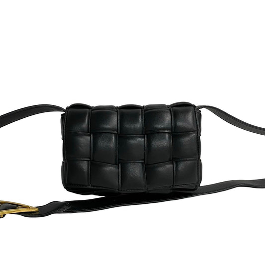 Bottega Veneta 100% Authentic Pre-Owned Padded Cassette Mini Bag | Black Leather | Designed by Daniel Lee Authentic Pre-Owned