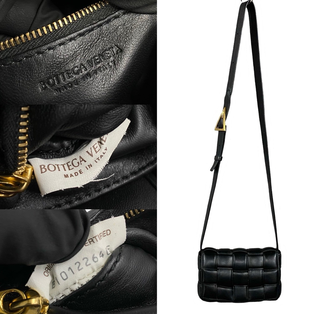 Bottega Veneta 100% Authentic Pre-Owned Padded Cassette Mini Bag | Black Leather | Designed by Daniel Lee Authentic Pre-Owned