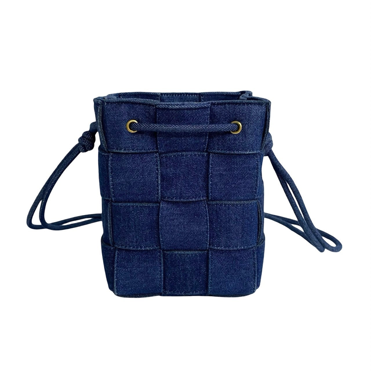 Bottega Veneta Small Cassette Bucket in Blue Denim – Resort 2021, Designed by Daniel Lee, 100% Authentic Pre-Owned
