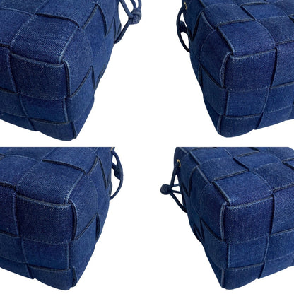 Bottega Veneta Small Cassette Bucket in Blue Denim – Resort 2021, Designed by Daniel Lee, 100% Authentic Pre-Owned