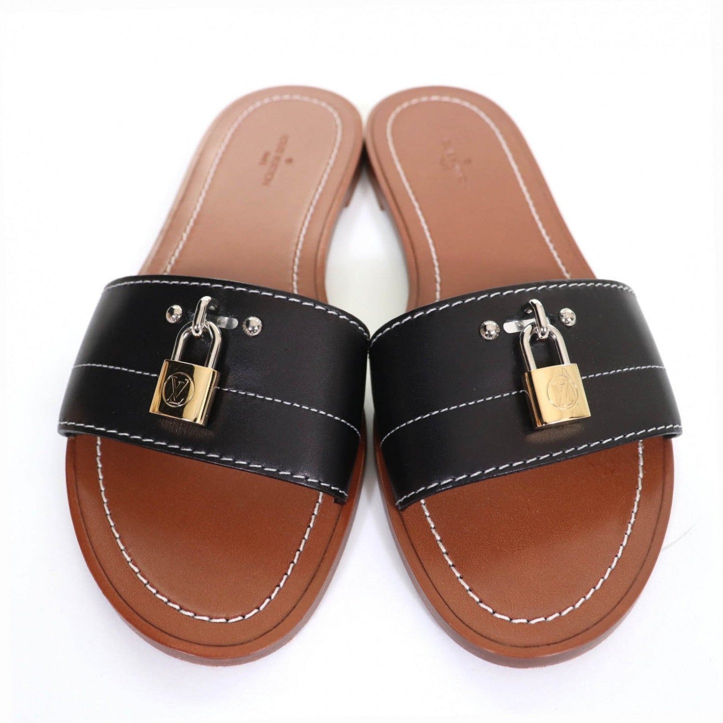 LOUIS VUITTON – Lockit Line Sandals  Nicolas Ghesquière – 2016 – 100% Authentic Pre-Owned A Rank✨Excellent Condition