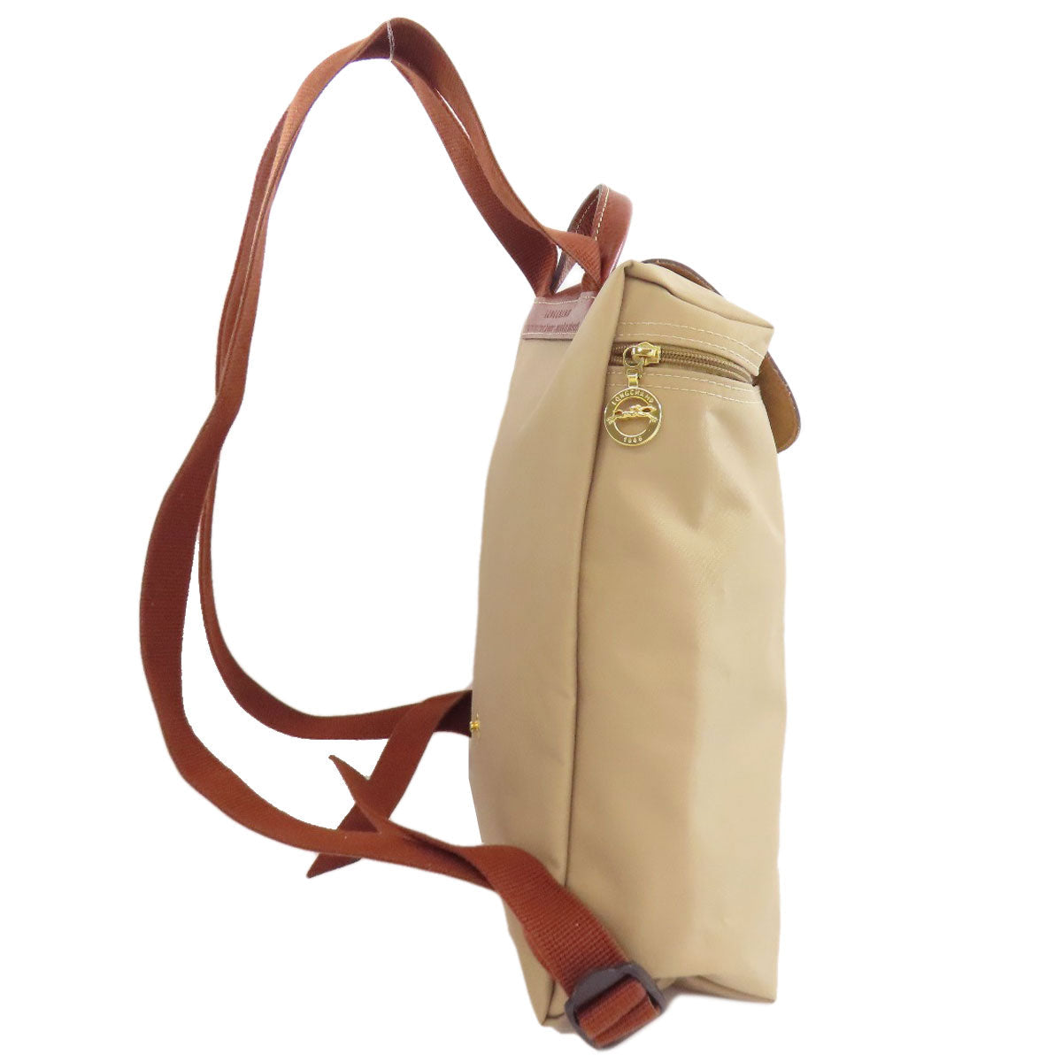 LONGCHAMP – Le Pliage Backpack – Nylon Beige – 100% Authentic ✨ Pre-Owned Very Good Pre-Owned