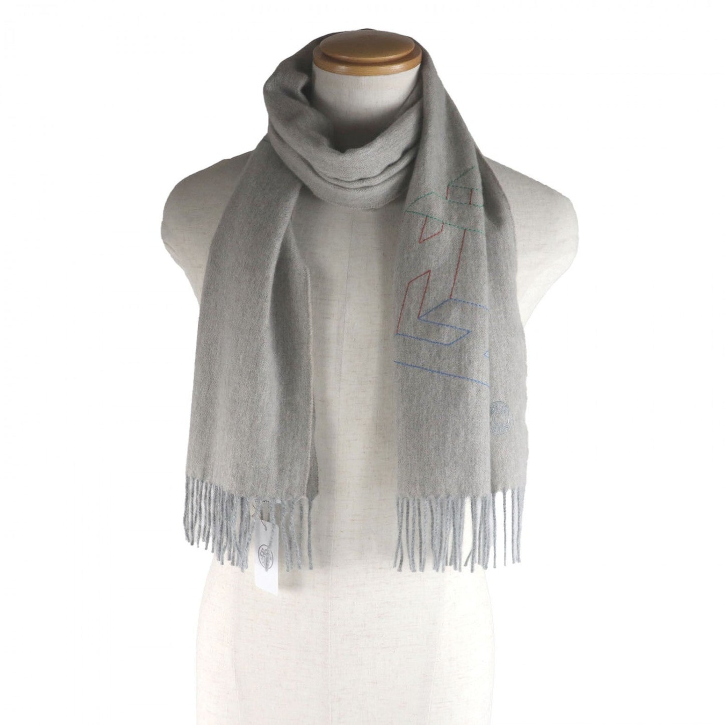 HERMÈS Perpetual Scarf Cashmere Gray