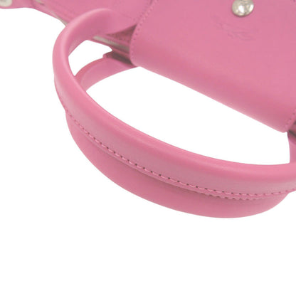 LONGCHAMP – Le Pliage Cuir 2-Way Folding Handbag – Pink Leather – 100% Authentic ✨Excellent Pre-Owned