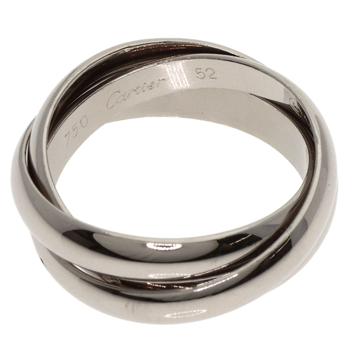 CARTIER – Trinity Ring #52 – 18K White Gold – Women – 100% Authentic ✨Excellent Pre-Owned Condition