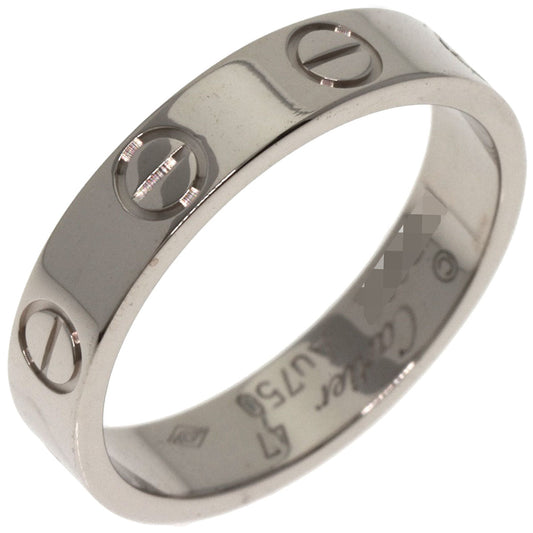 Cartier Mini Love Ring K18 White Gold #47 1969 by Aldo Cipullo 100% Authentic ✨ Gently Used Pre-Owned Condition
