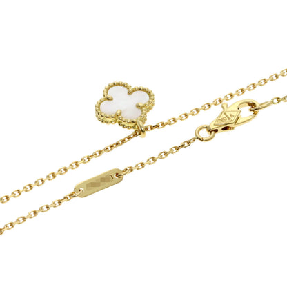 VAN CLEEF & ARPELS Sweet Alhambra Shell Necklace – 18K Yellow Gold  100% Authentic Pre-Owned A Rank ✨ Excellent