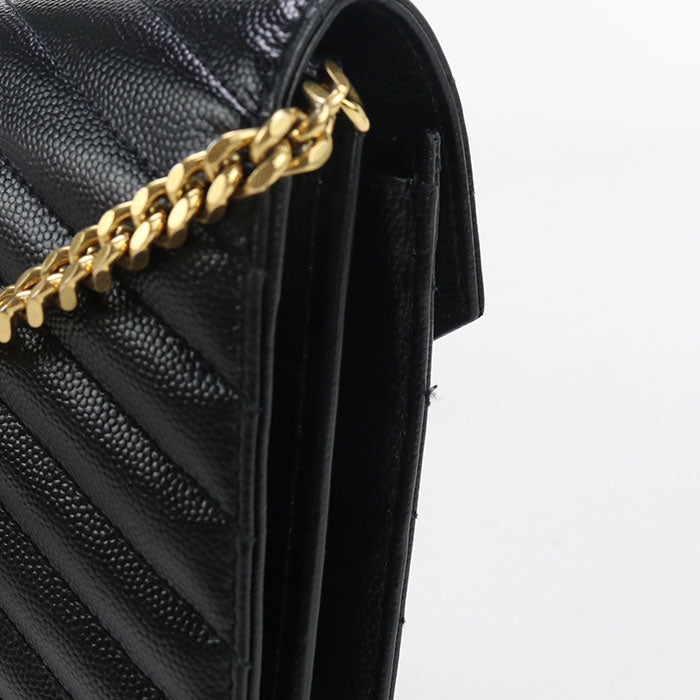 SAINT LAURENT – Cassandra Chain Wallet by Anthony Vaccarello 2018–2019 100% Authentic A Rank ✨ Excellent Pre-Owned