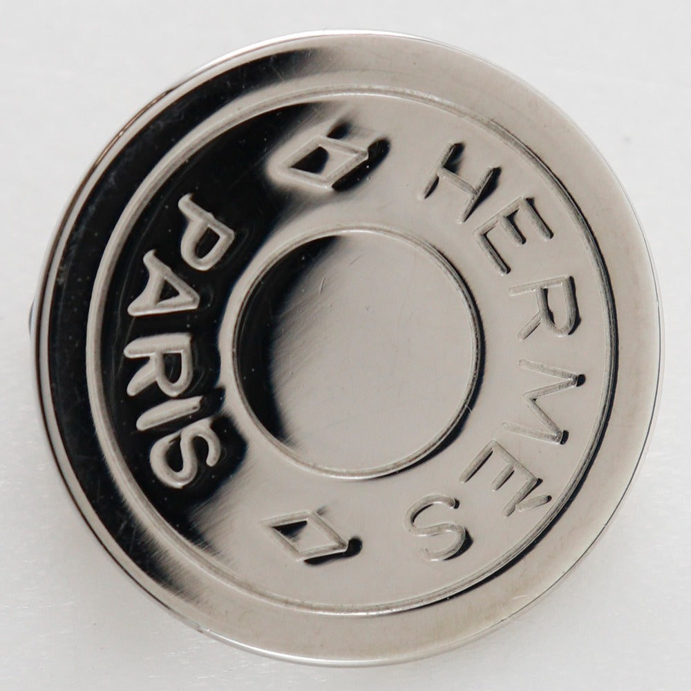 HERMÈS – BIJOUTERIE FANTAISIE “Série” Earrings Metallic Silver 100% Authentic Pre-Owned ✨ Excellent Condition
