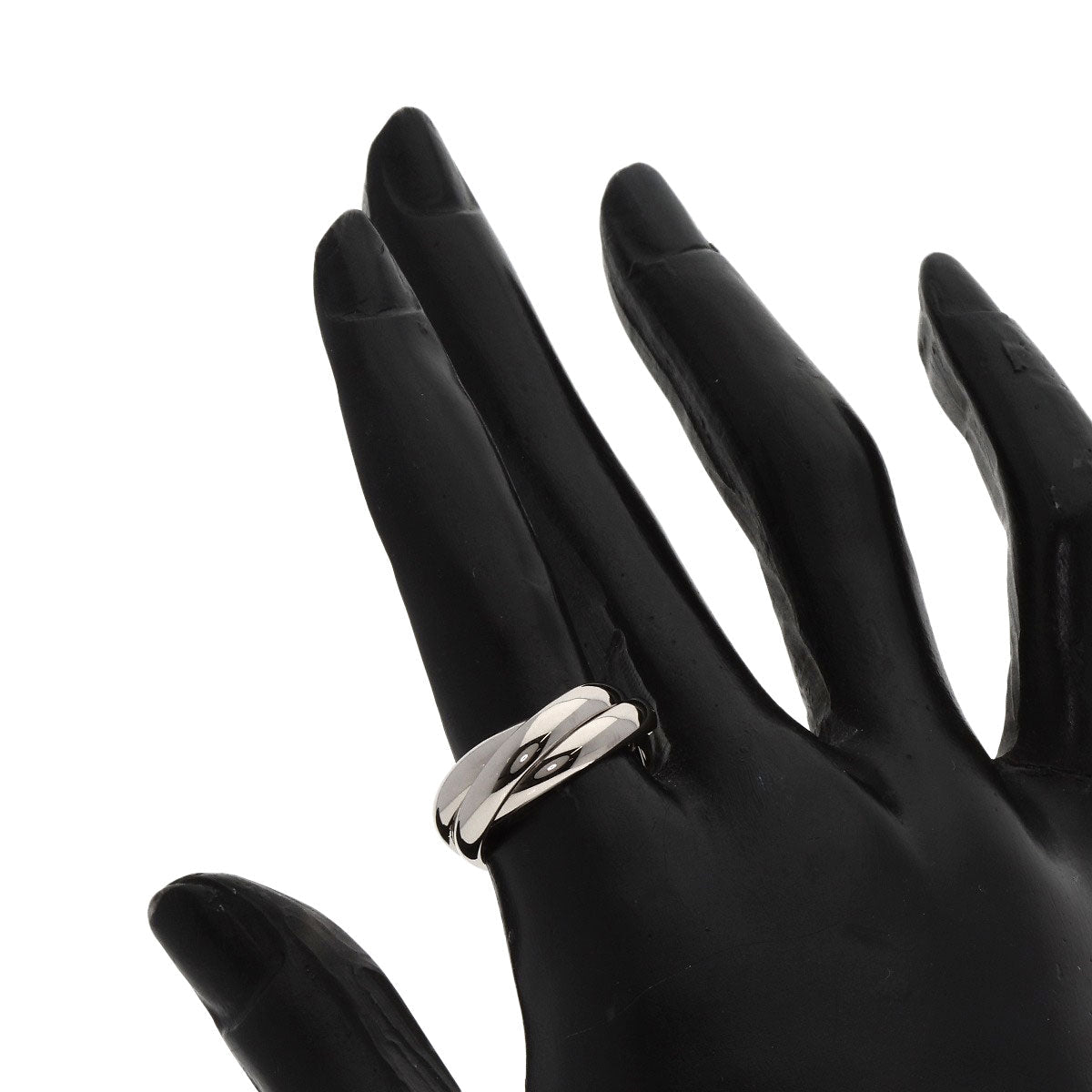 CARTIER – Trinity Ring #52 – 18K White Gold – Women – 100% Authentic ✨Excellent Pre-Owned Condition