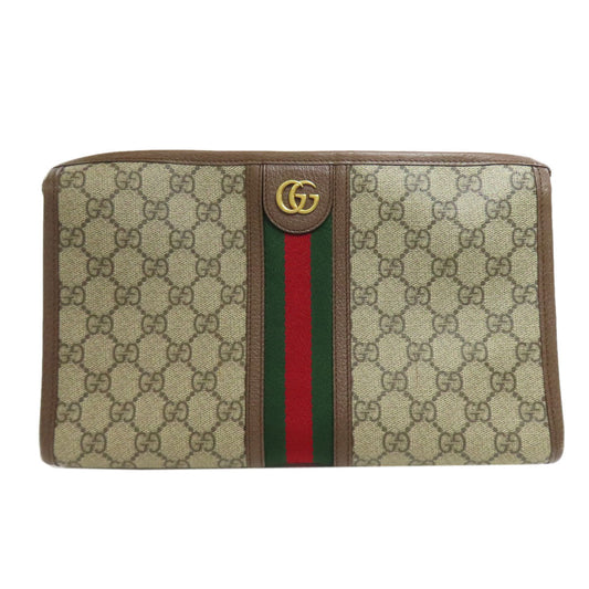GUCCI Off-White Medium Pouch in GG Supreme Italy 100% Authentic Pre-Owned A Rank ✨ Excellent