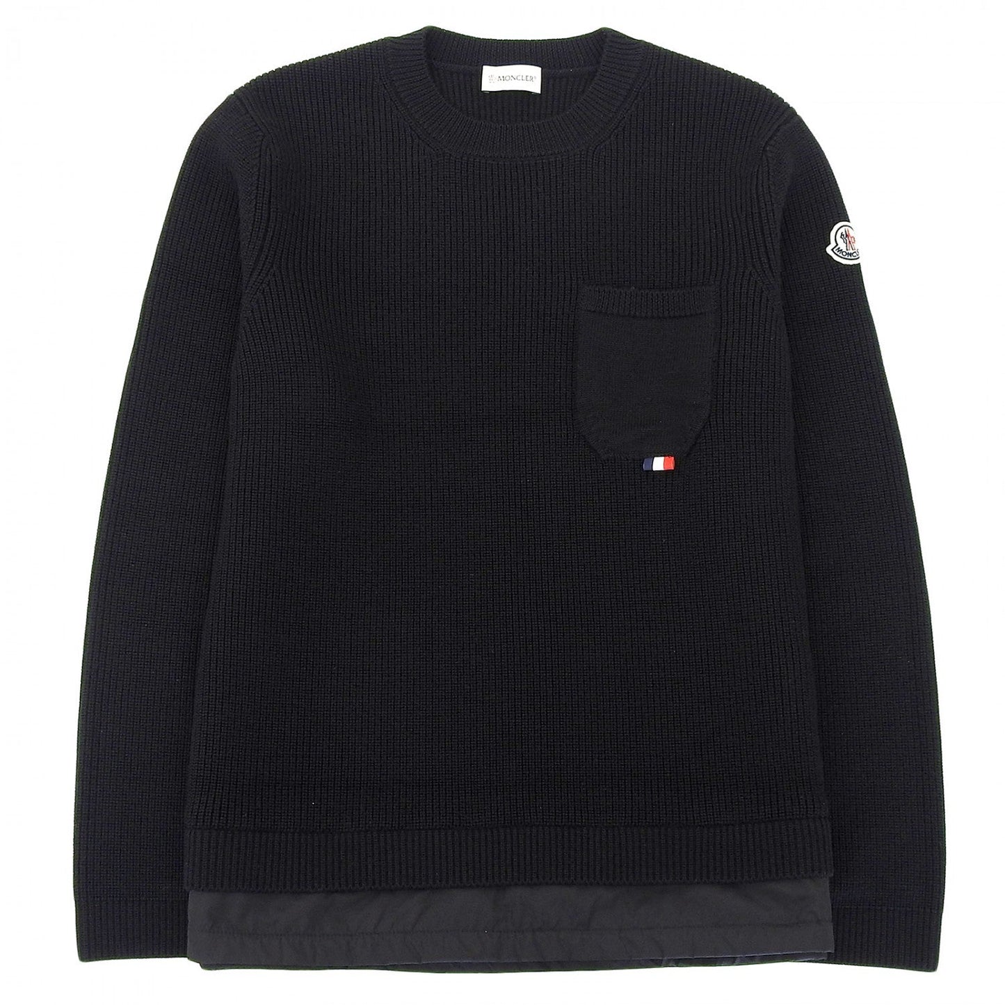 MONCLER – Knit Sweater – MAGLIONE – Black Wool – Size S