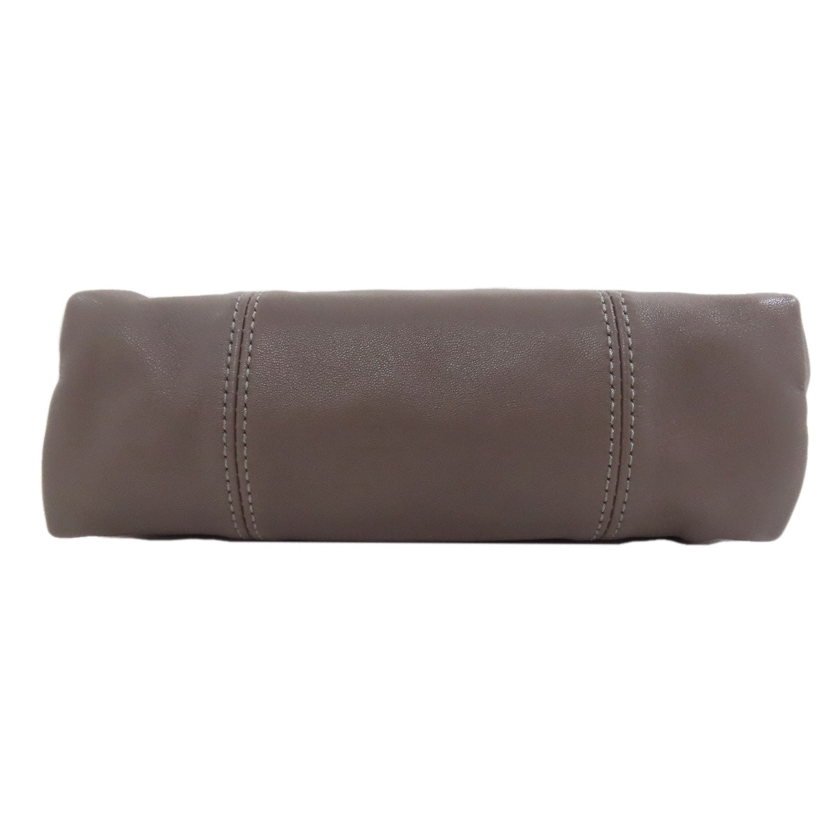 Longchamp Classic Leather Logo Line (2000s Collection) Leather Gray – 100% Authentic ✨Excellent Pre-Owned