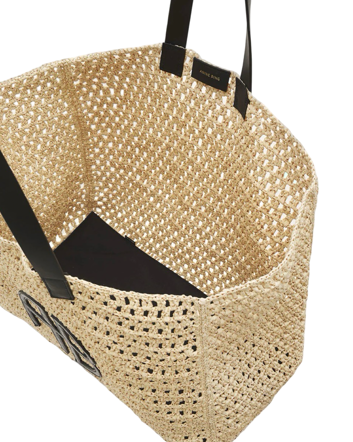 ANINE BING
Beige & Black Large Rio Previously Owned Tote