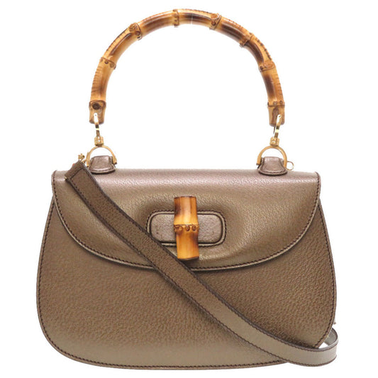 Gucci Bamboo 2WAY in Bronze (2022, Alessandro Michele) – 100% Authentic Pre-Owned✨ Near new; worn a few times