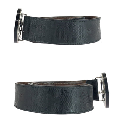 GUCCI – Interlocking Belt – Black Leather – 100% Authentic Pre-Owned ✨Very Good Pre-Owned Condition