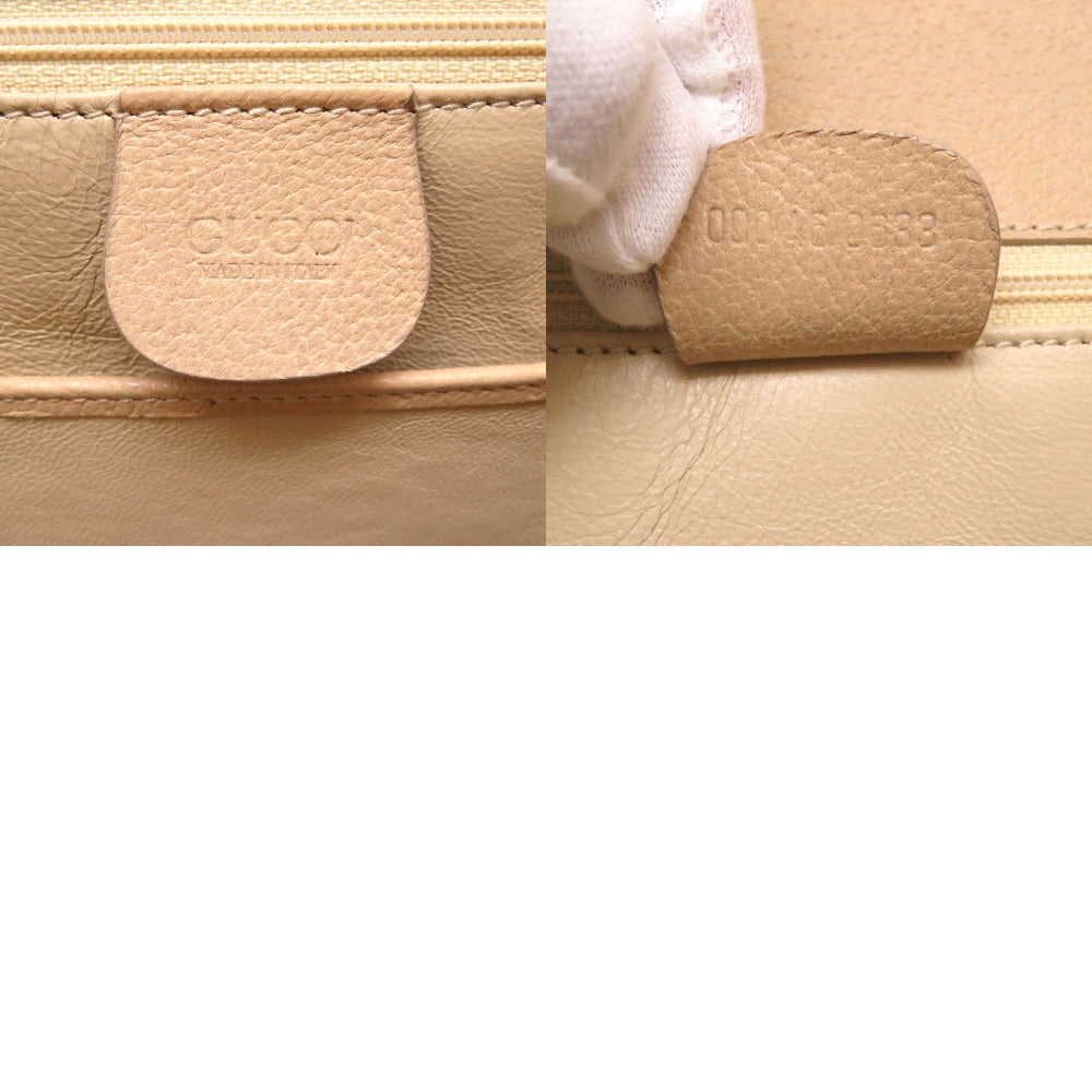 GUCCI Bamboo 2WAY Bag in Beige Leather & Bamboo – Frida Giannini Era – 100% Authentic ✨Very Good Pre-Owned