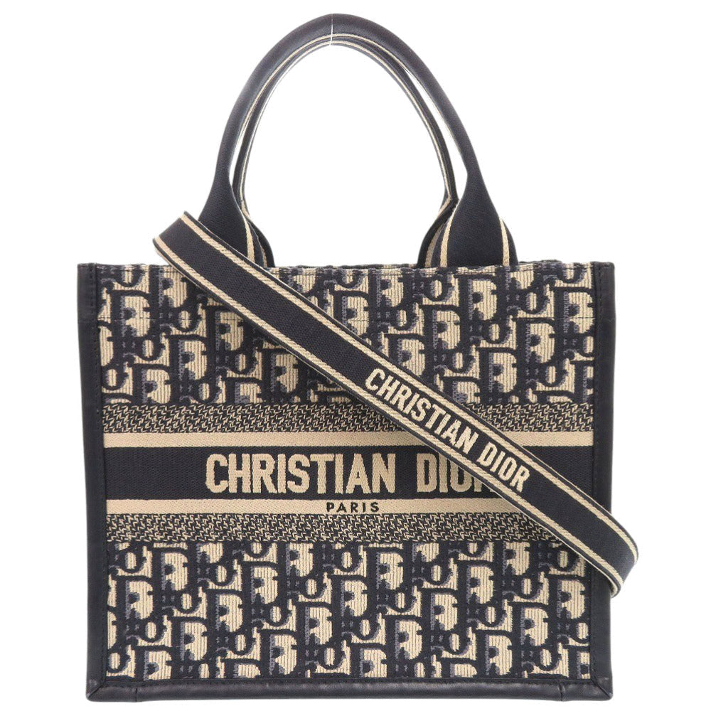 Christian Dior Oblique Book Tote                  Canvas & Leather