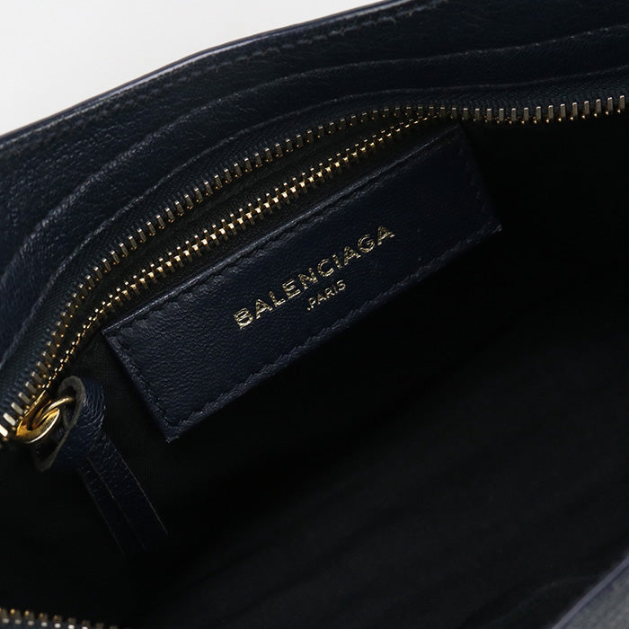 BALENCIAGA – Classic Navy Leather 2WAY Handbag