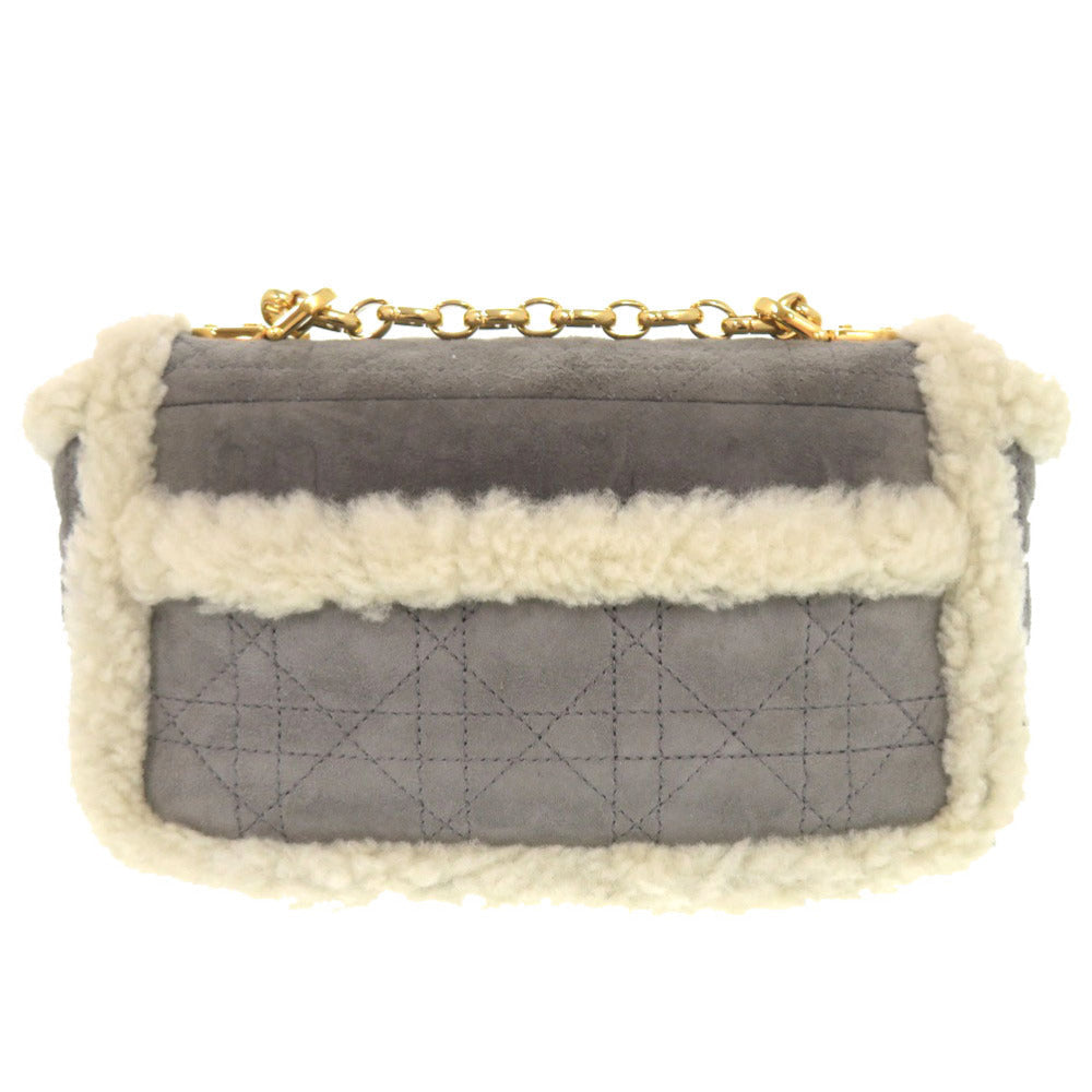 Christian Dior  – Caro Chain Gray Mouton & Suede –