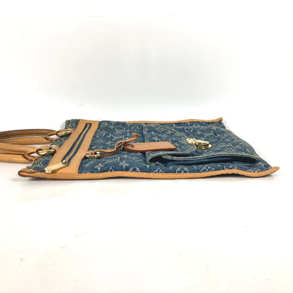 Louis Vuitton Denim Flat Shopper MM Blue Circa 2005 ✨Very Good Vintage Condition✨