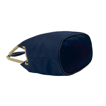 PRADA – Shoulder Bag – Triangle Logo Metal – Navy – Late 1980s Design by Miuccia Prada – 100% Authentic Pre-Owned✨Nearly New